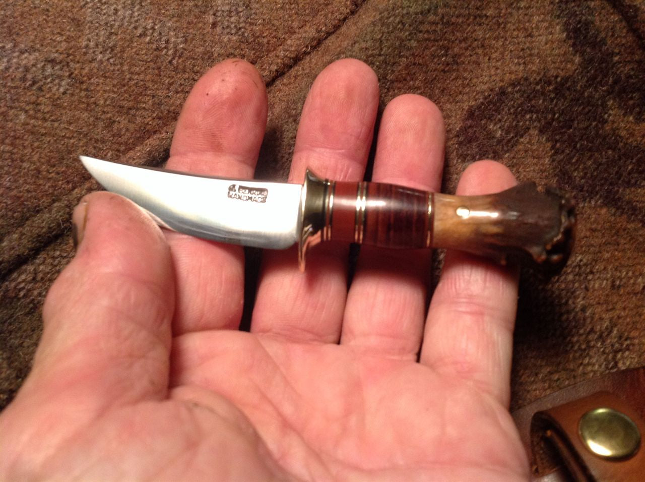 J.Behring Handmade Mini Camp Knife Crown a Stag