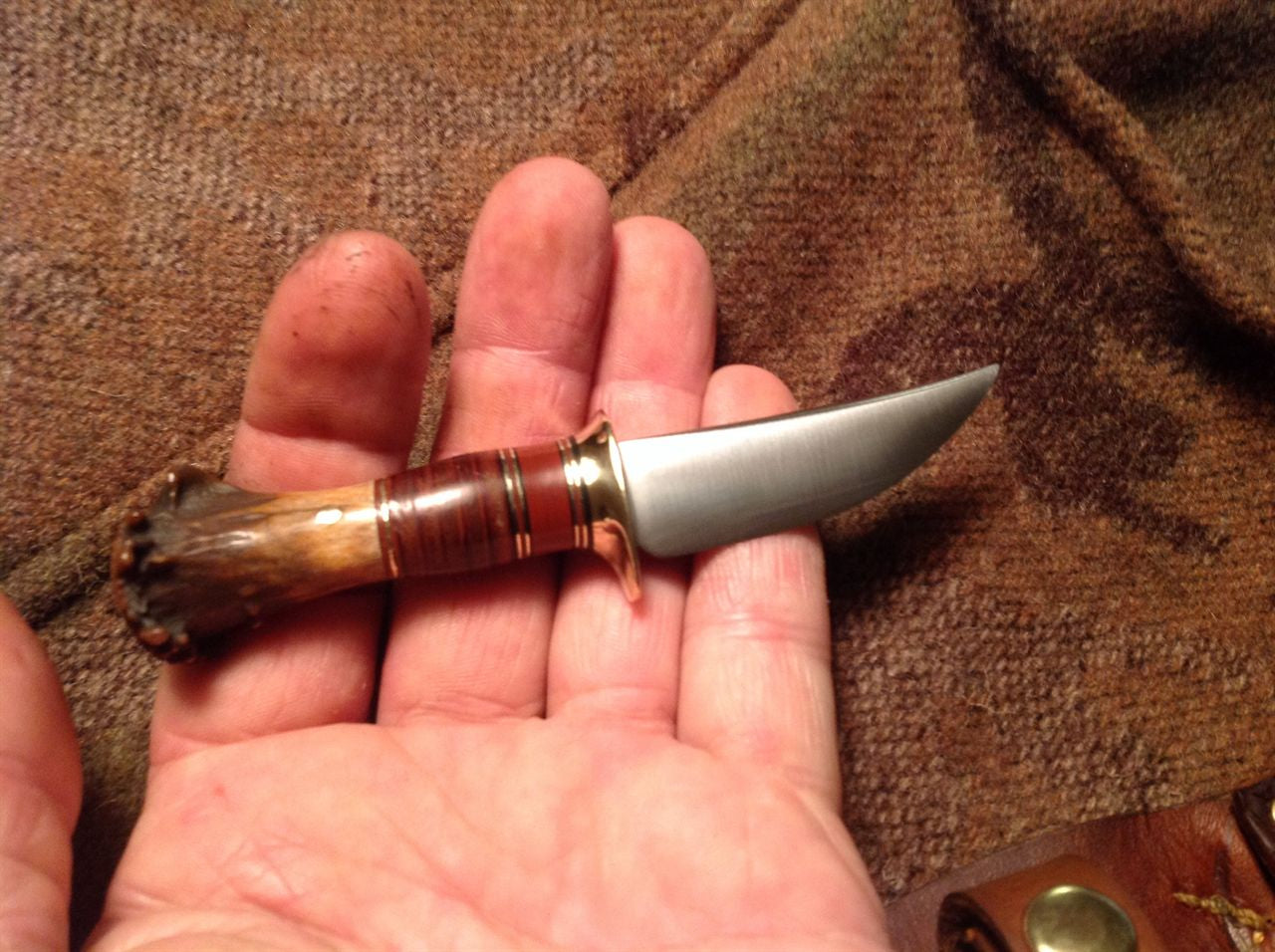 J.Behring Handmade Mini Camp Knife Crown a Stag