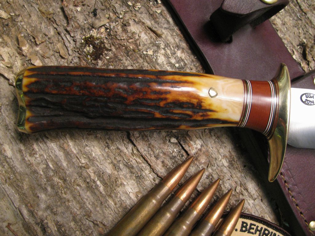 Double Skull Fighter 13 1/2" OAL Sticker Style double edge blade