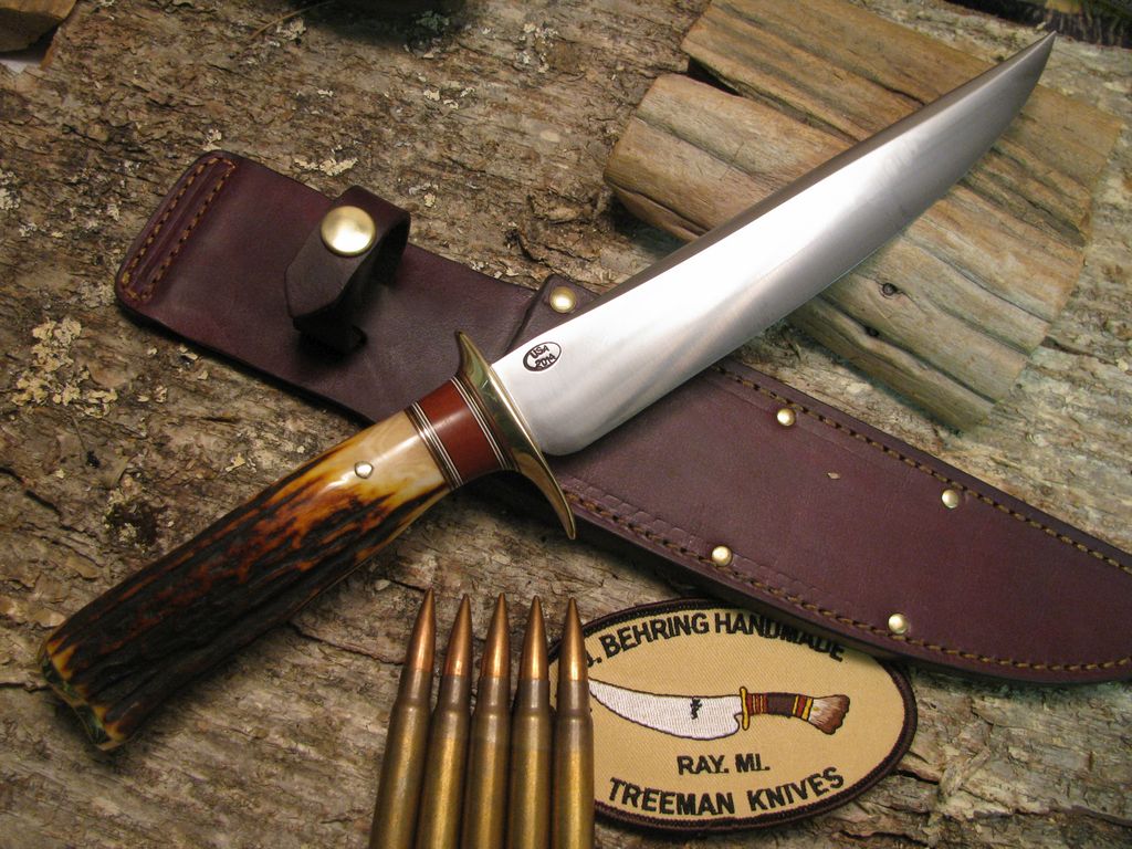 Double Skull Fighter 13 1/2" OAL Sticker Style double edge blade