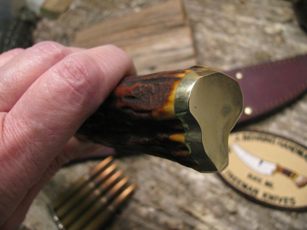 Double Skull Fighter 13 1/2" OAL Sticker Style double edge blade