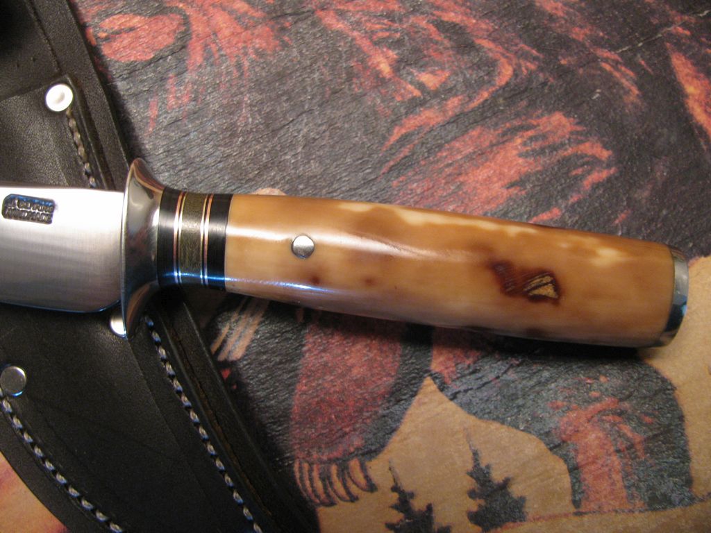 Montana Trout Knife Fossil walrus  Ivory!!!