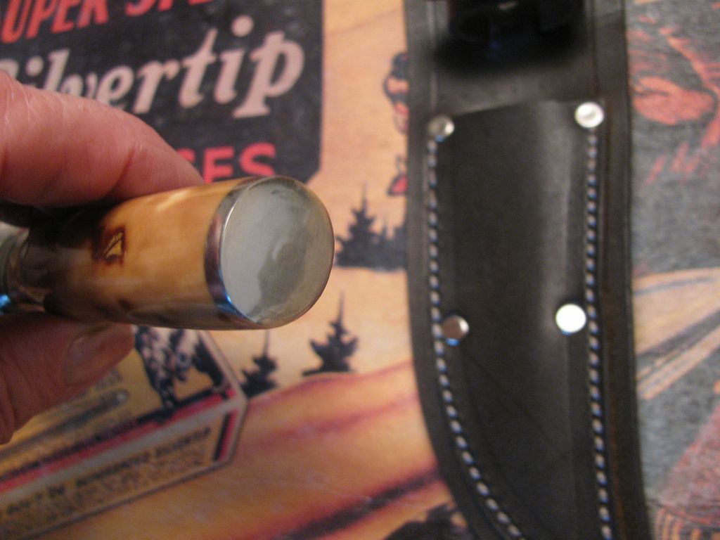 Montana Trout Knife Fossil walrus  Ivory!!!