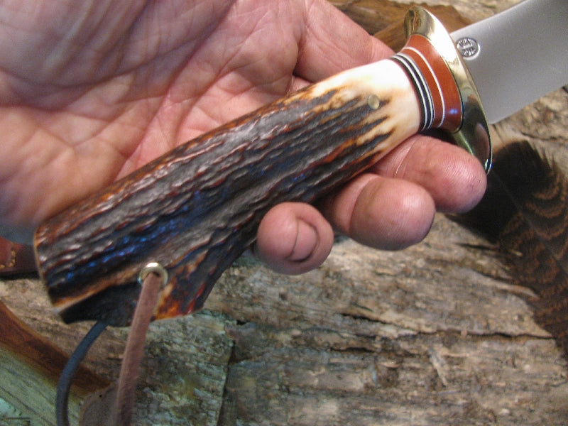 Treeman Woodmonk Full Stag Sambar Crotch  Horsehide & Buffalo Sheath