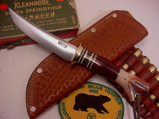 J.Behring Handmade 2 piece  leather Stag