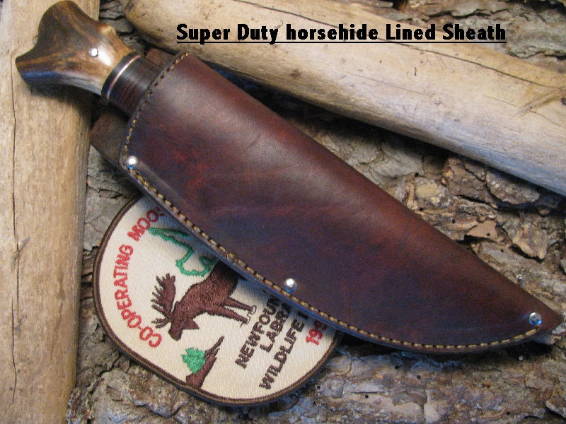 *Treeman Handmade 5 1/4" Sticker/hunter Nickel hardware Horsehide Mule Deer Worn Hole crotch Stag 1/2014