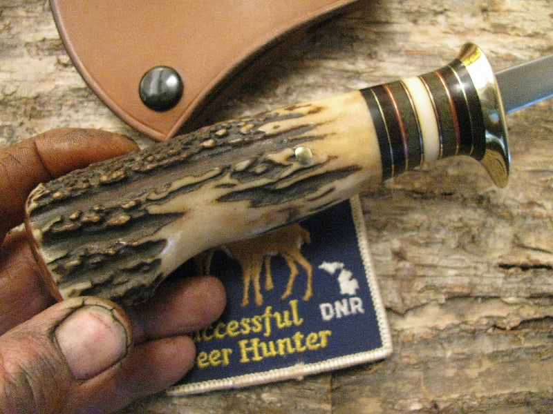 Treeman Handmade Hunters Axe Exhibition Grade Sambar Stag