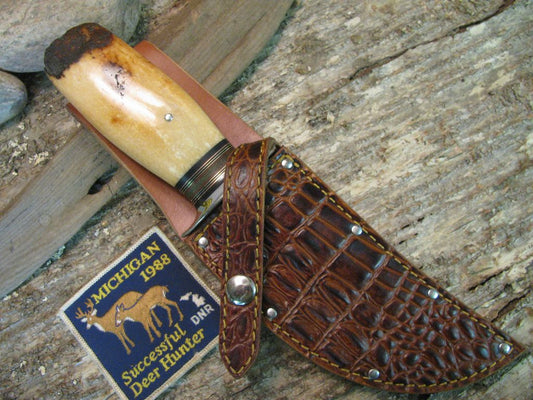 BIG 6 Skinner thick blade Fossil Ivory Ice Axe