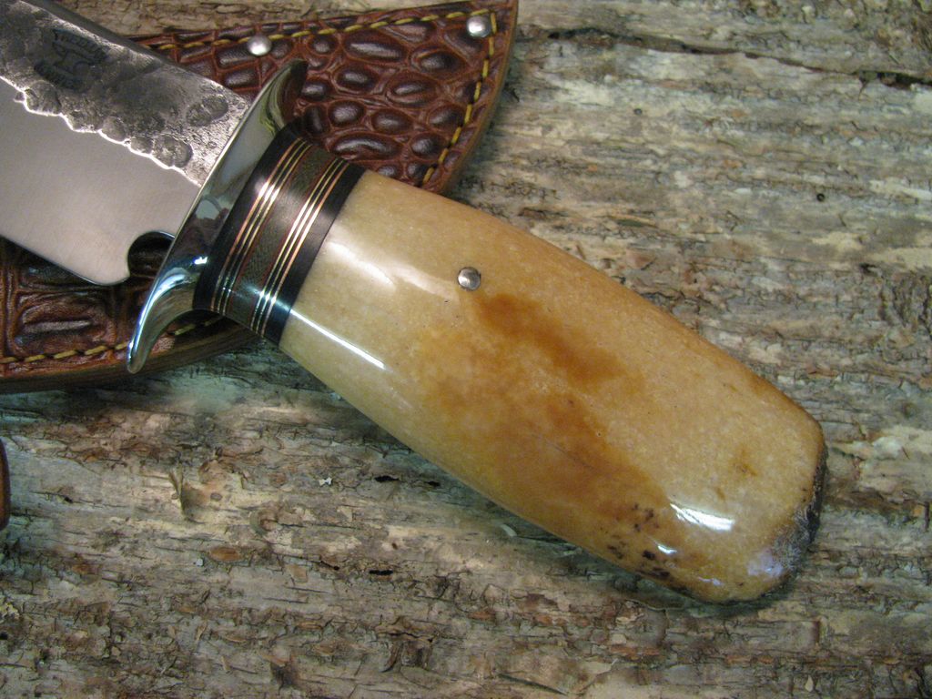 BIG 6 Skinner thick blade Fossil Ivory Ice Axe