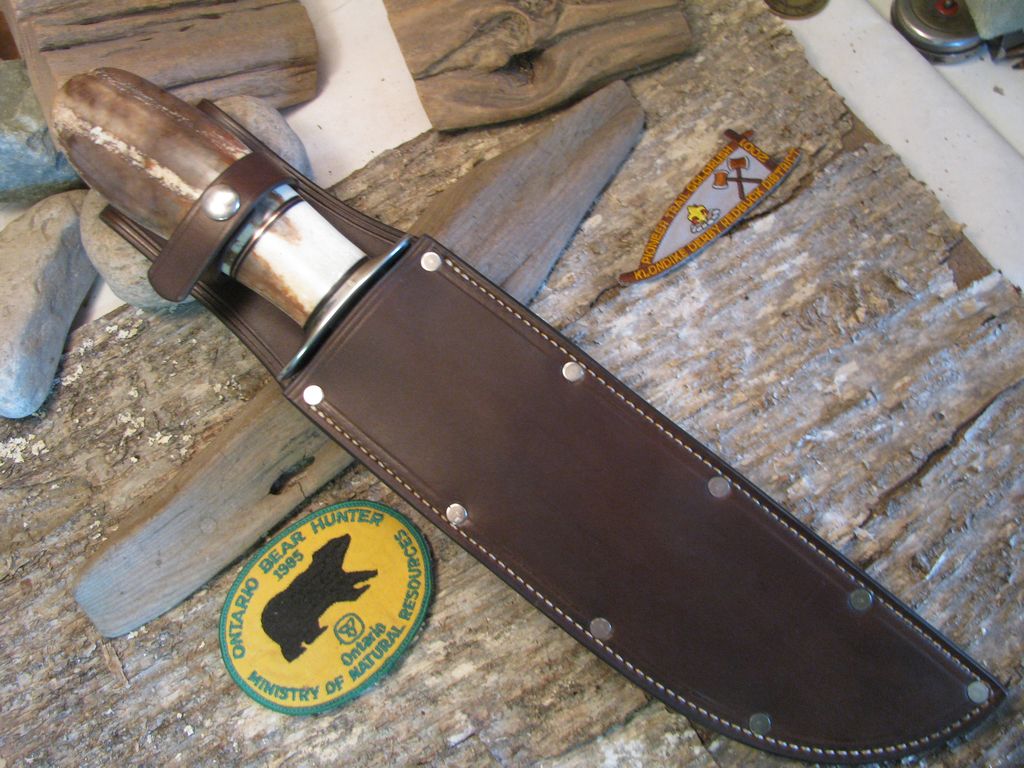 Fossil Walrus Atrifact Ivory Camp Knife