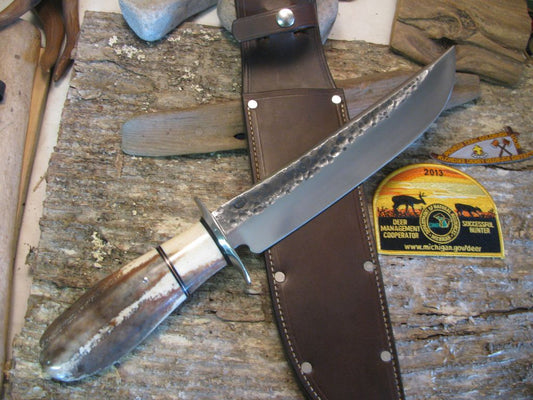 Fossil Walrus Atrifact Ivory Camp Knife