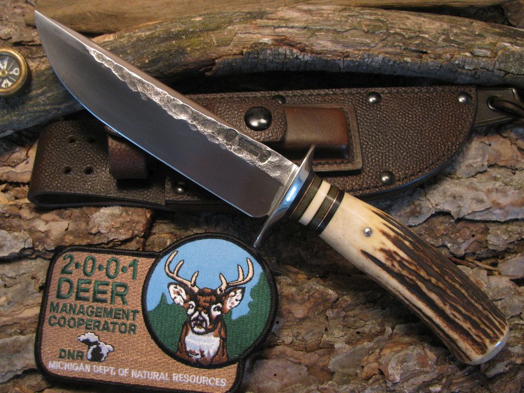 *Treeman Double Skull Fighter 7" Blade Stag Musk Ox
