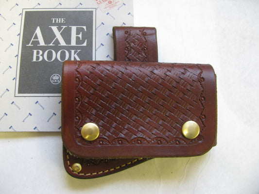 Treeman Leather Mini Tooled Belt Sheath for Gransfors Bruk