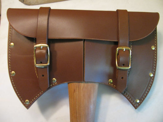Treeman Leather Shop Double Bit Axe Sheath for Gransfors Bruk