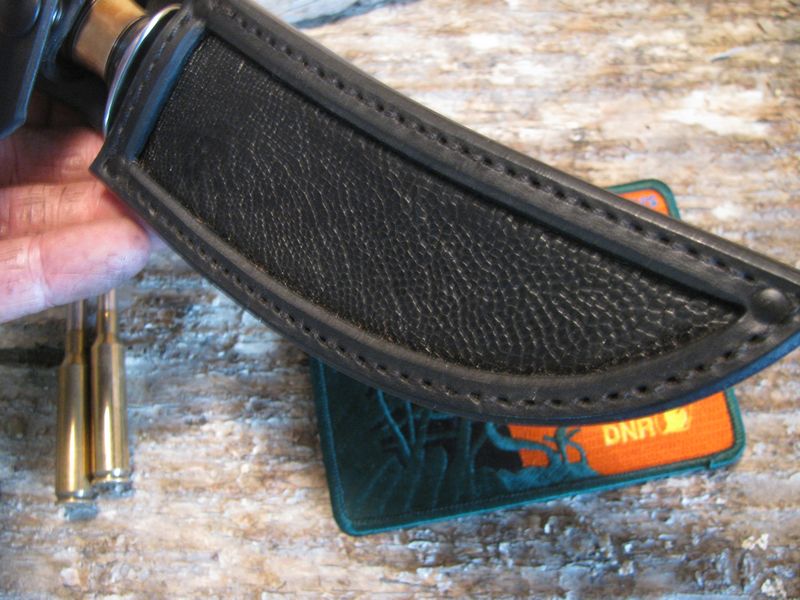 Artifact Fossil Walrus Ivory  5" Ostritch Leg Sheath