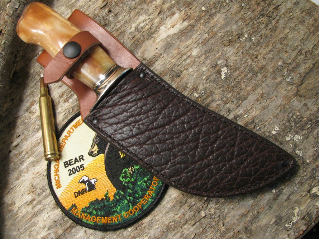 Artifact  Walrus Ivory Woodcraft American Buffalo sheath