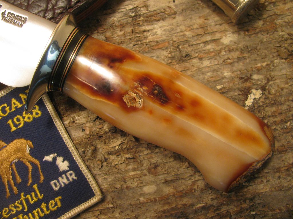 Artifact  Walrus Ivory Woodcraft American Buffalo sheath