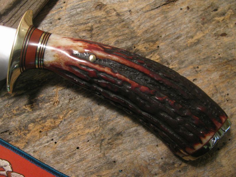 **TREEMAN Woodmonk Carver Stag handle 6" Blade