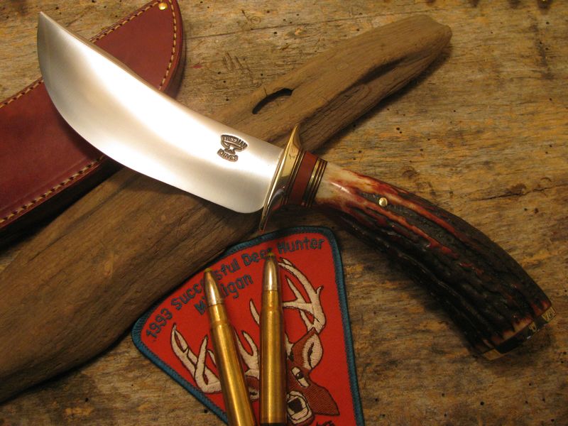 **TREEMAN Woodmonk Carver Stag handle 6" Blade