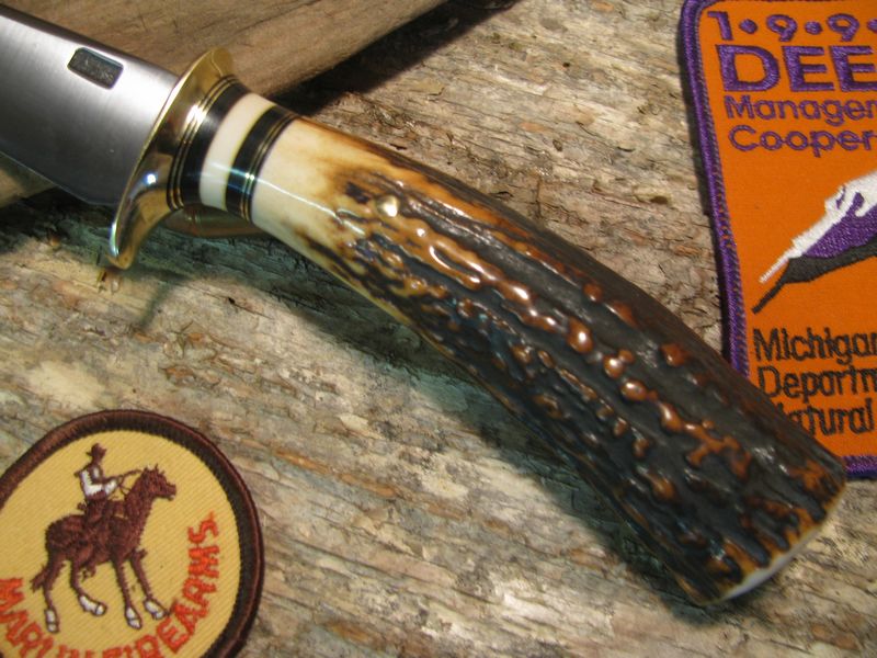 Treeman Trout and Deer sticker style with Red Stag.