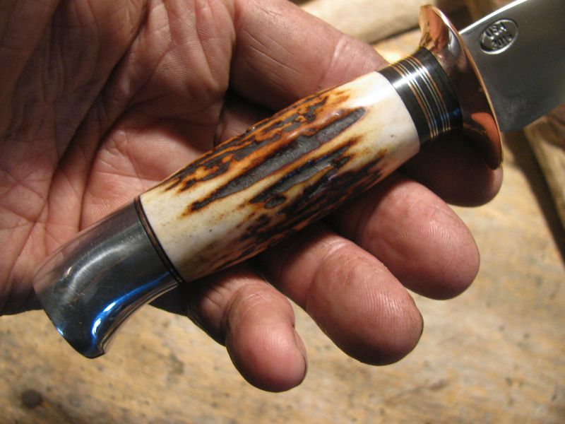 J.  Behring Handmade Trout&Deer Copper Aluminum Red Stag