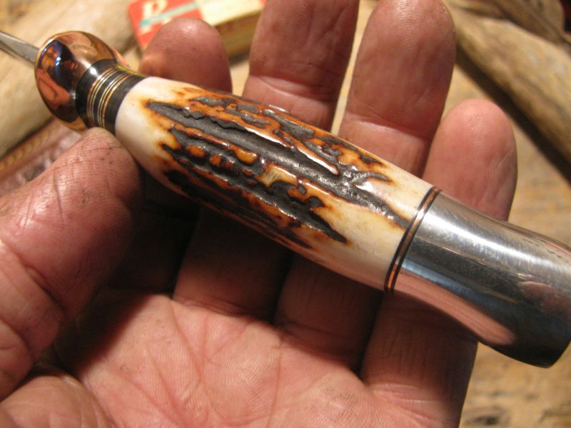 J.  Behring Handmade Trout&Deer Copper Aluminum Red Stag