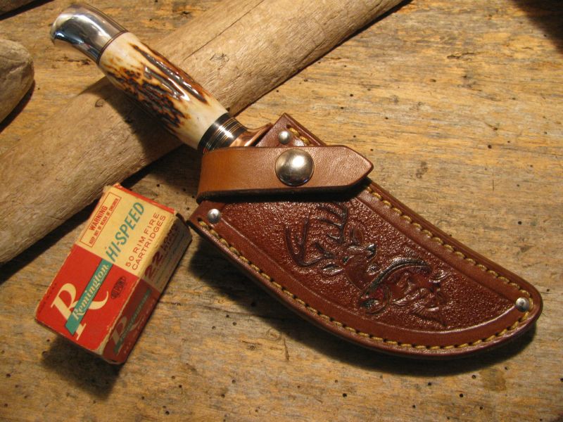 J.  Behring Handmade Trout&Deer Copper Aluminum Red Stag