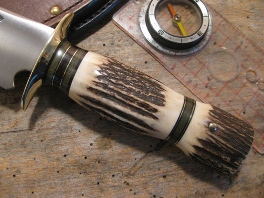 ** J.Behring Handmade Camp Knife Stag/Stag