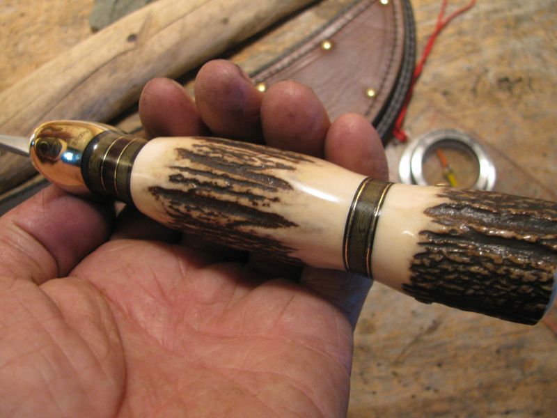 ** J.Behring Handmade Camp Knife Stag/Stag