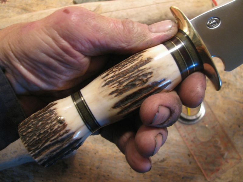 ** J.Behring Handmade Camp Knife Stag/Stag