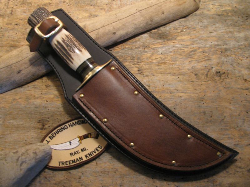 ** J.Behring Handmade Camp Knife Stag/Stag