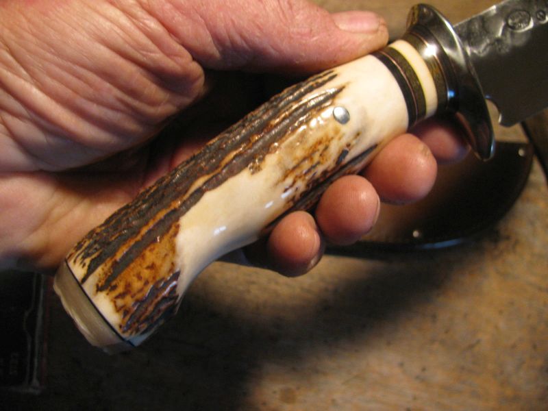 J. Behring Handmade Hammermark Stag Musk Ox Woodcraft Hunter