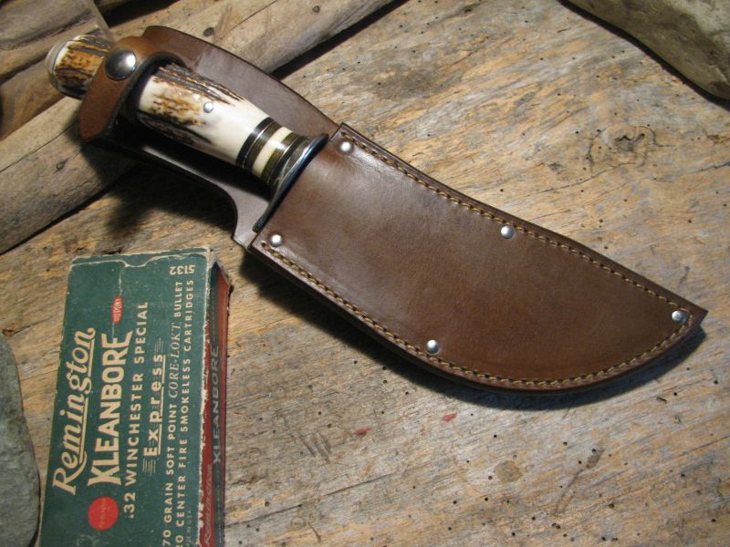 J. Behring Handmade Hammermark Stag Musk Ox Woodcraft Hunter