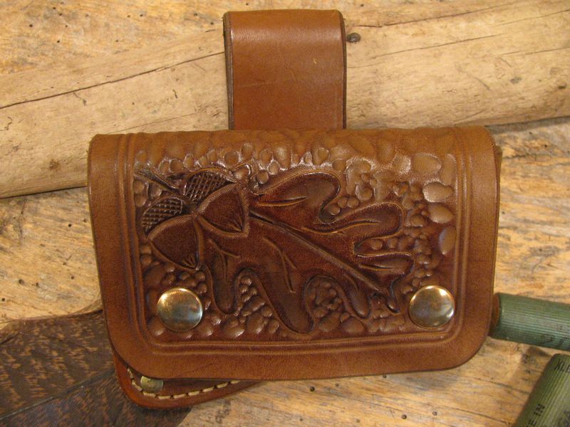 Treeman Leather Mini Tooled Belt Sheath for Gransfors Bruk