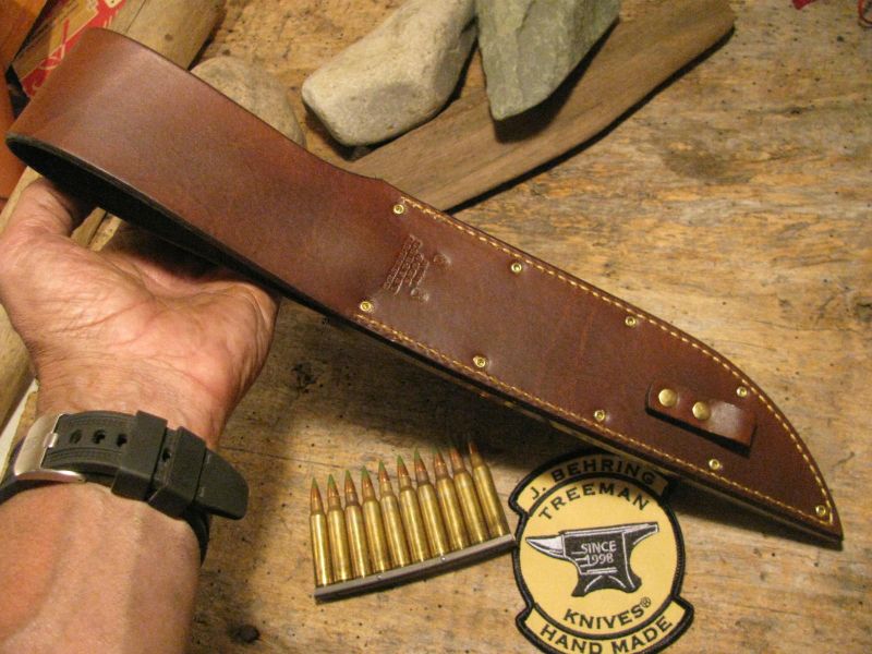 Treeman Double Skull Stag Fighter 8 1/2" Hand Forged Blade