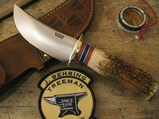 J. Behring Handmade Iron Mt. Hunter AAA  Stag & Musk Ox