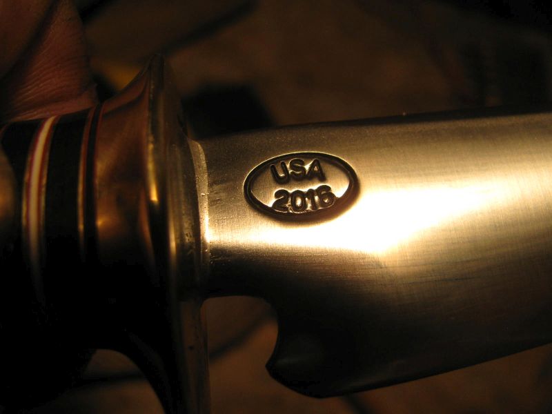 J. Behring Handmade Trout & Deer Knife Leather Stag