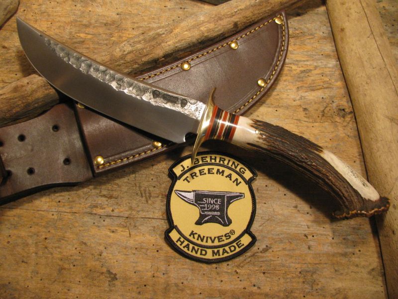 J. Behring 9" Sambar Stag Crown Hamermark Fighter