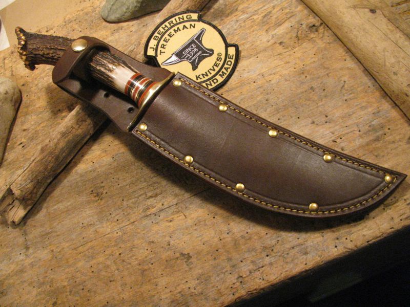 J. Behring 9" Sambar Stag Crown Hamermark Fighter