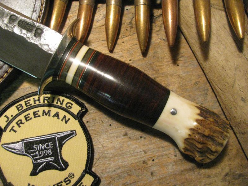 J.Behring Handmade Skull Fighter 7 1/2" Hammermark Blade