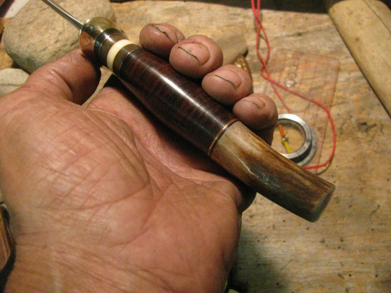 J. Behring Handmade Scagel Style Crotch Stag Hunter/Skinner