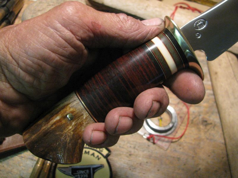 J. Behring Handmade Scagel Style Crotch Stag Hunter/Skinner