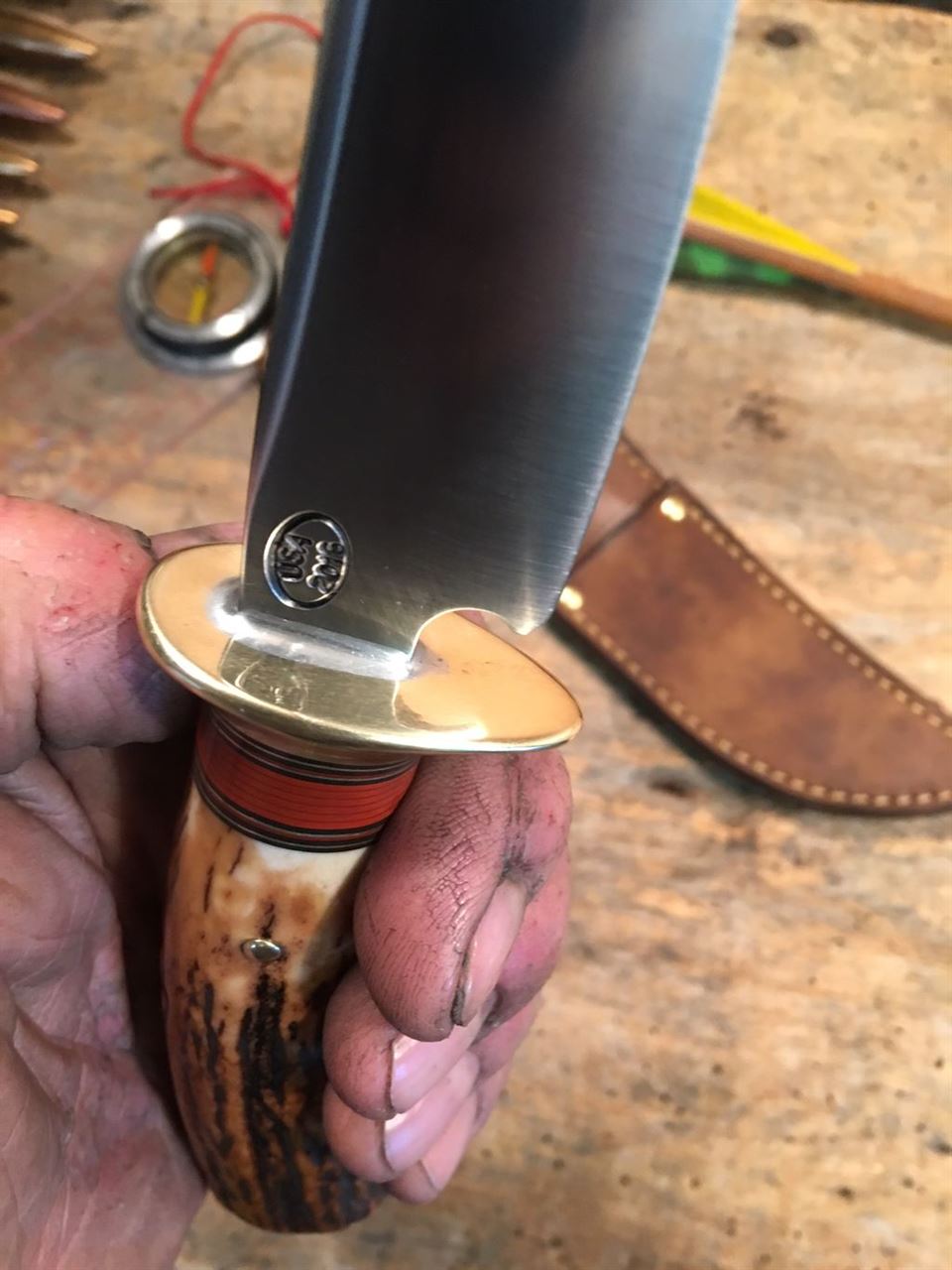 Treeman Trout and Deer Sambar Stag compass