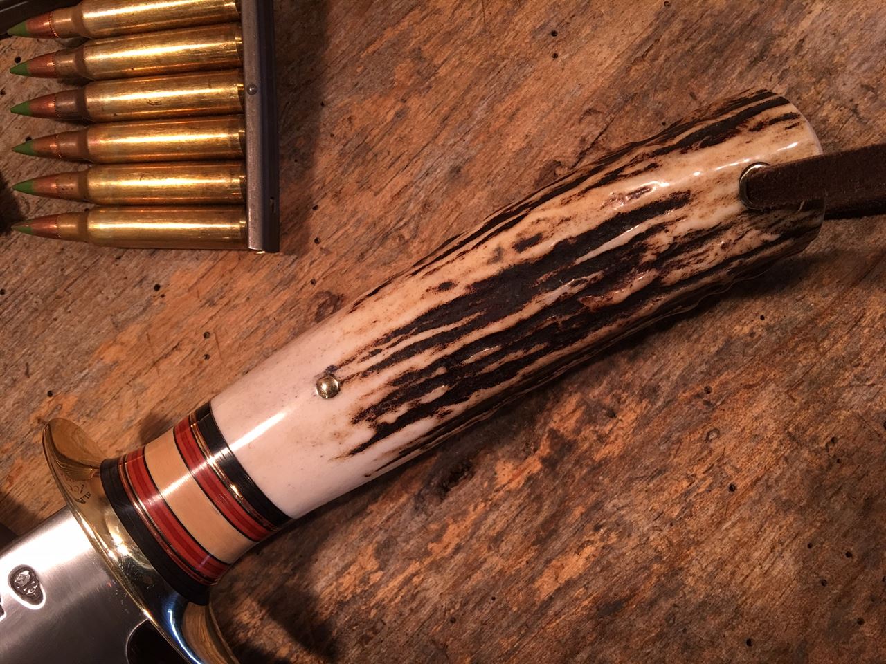 Treeman Dbl Skull Camp Fighter 8"Crazy Horse leather