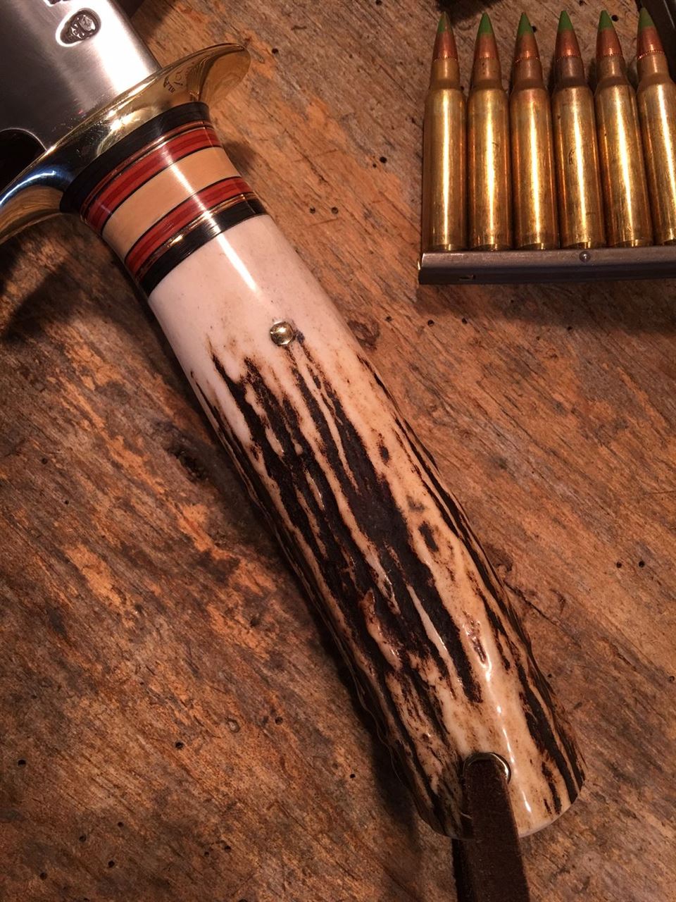 Treeman Dbl Skull Camp Fighter 8"Crazy Horse leather