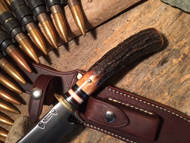 Treeman Double Skull Fighter Sambar Stag brass domed butt