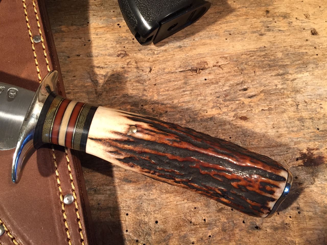 J. Behring Double Skull fighter 7 3/8" Stag