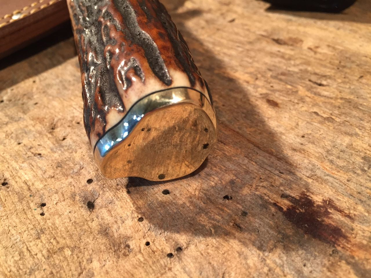 J. Behring Double Skull fighter 7 3/8" Stag