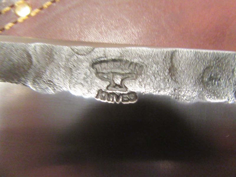 J.Behring Treeman Handmade Skull Fighter Crotch stag horsehide 8 1/2" blade