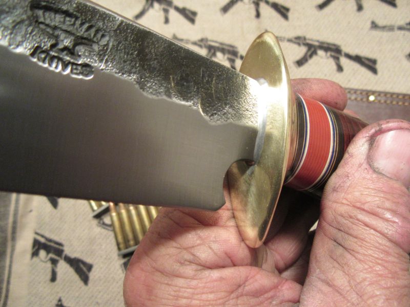 J.Behring Treeman Handmade Skull Fighter Crotch stag horsehide 8 1/2" blade